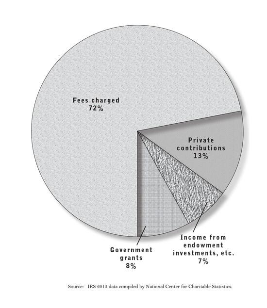 Sources of Revenue of U.S. Public Charities