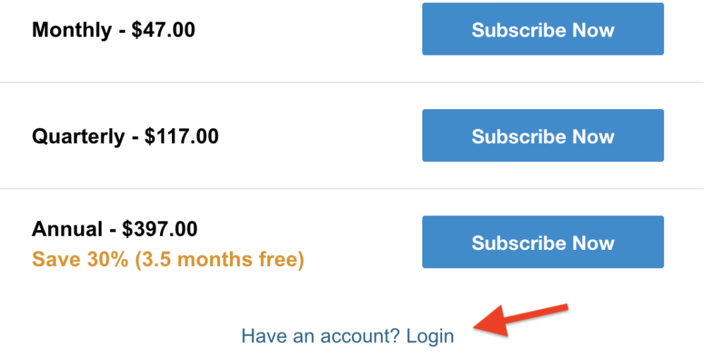 help with subscriber login